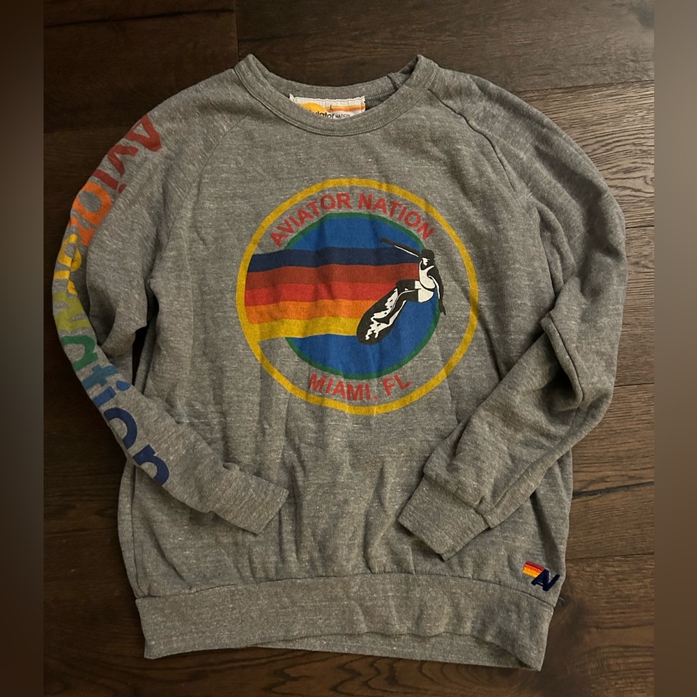 AVIATOR NATION SWEATSHIRT SIZE LARGE